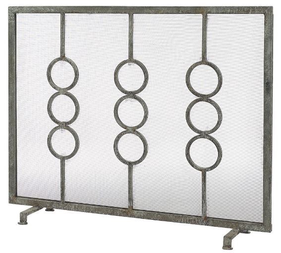 Circle Design Fireplace Screen