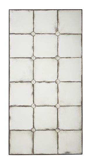 Aged Pattern Rectangular Mirror
