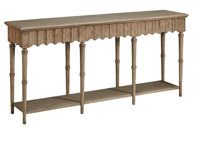 3 Drawer Fluted Apron Console