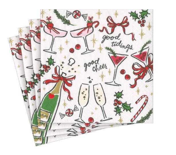 Let's Be Merry Cocktail Napkin