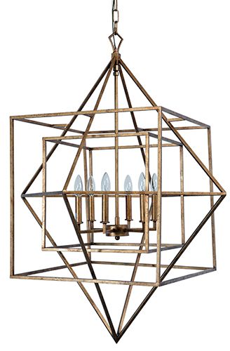 Large Antique Iron Chandelier