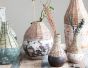 Handwoven Rattan & Clay Vase
