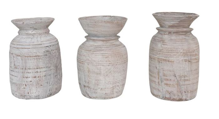 Found Decorative Wood Jug