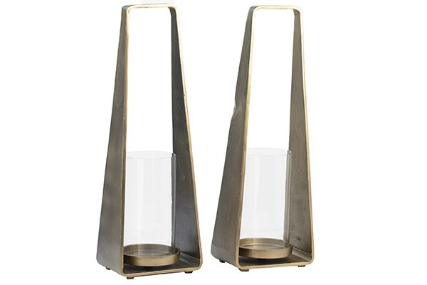 Tall Brass Aluminum Lantern