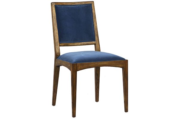 Indigo Blue Velvet Dining Chair