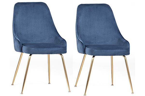 Gold and Indigo Blue Chair