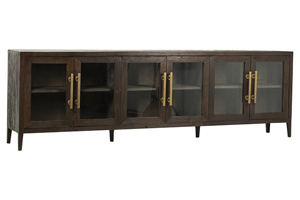 Dark Stain & Brass Sideboard