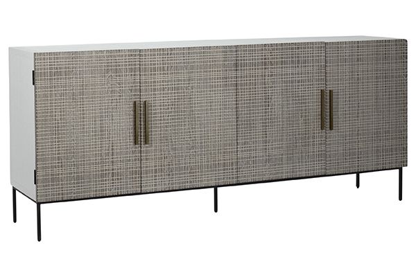 Elm Wood 4 Door Sideboard