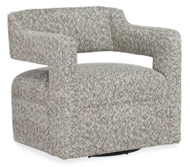 Maleko Blue Velvet Swivel Chair