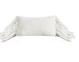 White Long Ruffled Pillow