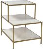 3-Level Marble Side Table