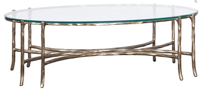 Oval Glass Coffee Table