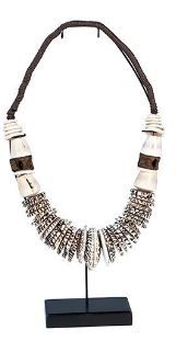 Brown and White Shell Necklace