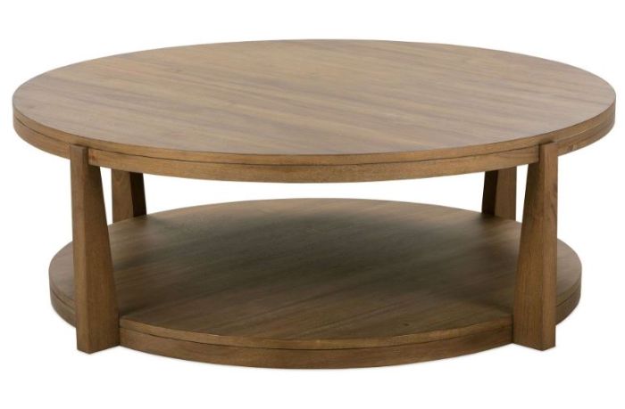 Saddle Round Cocktail Table