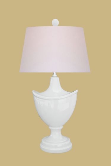 White Porcelain Urn Lamp