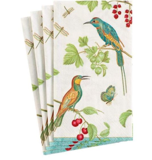Jeweled Birds Ivory Guest Towel