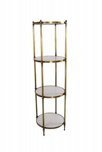 Four Tier Round Marble Shelf