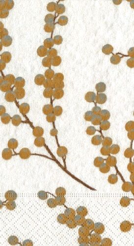 Berry Branches White/Gold Guest