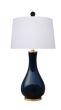 Dark Navy Blue Vase Lamp