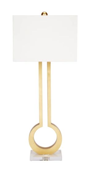 Gold Leaf & Acrylic Buffet Lamp