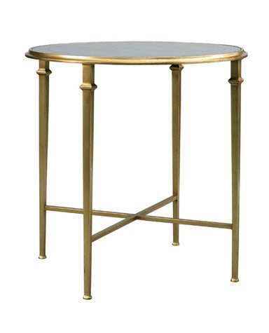 Barlow Round Gold End Table