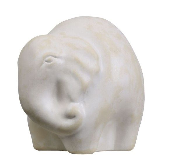 Small White Elephant Statue