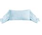 Light Blue Long Ruffled Pillow