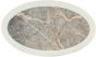 Oval White Stone Top Nightstand