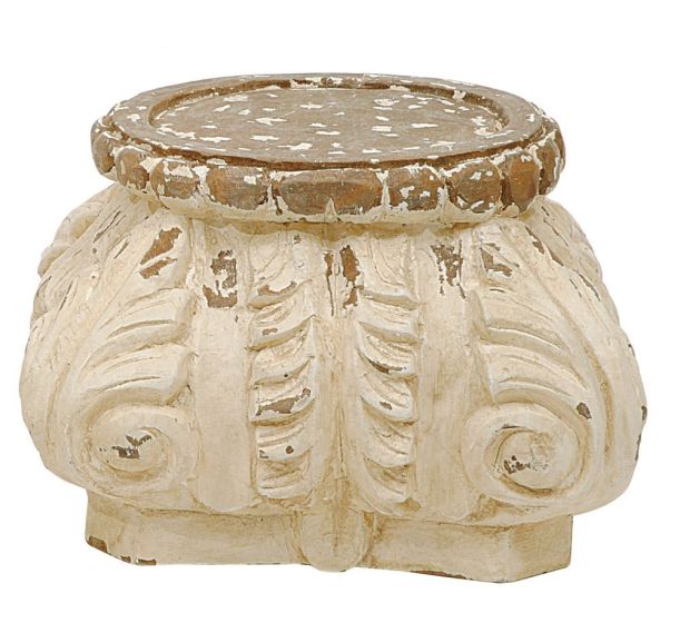7" Wood Carved Pillar