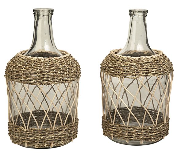 Glass and Bamboo Bottle