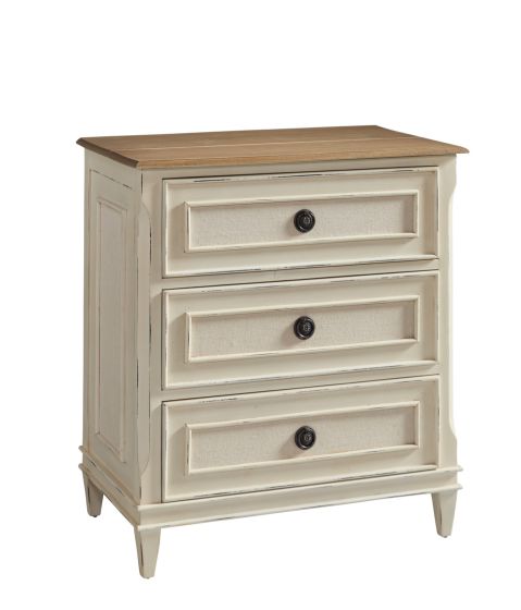 Linen & White 3 Drawer Chest