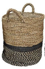 Medium Black Seagrass Basket
