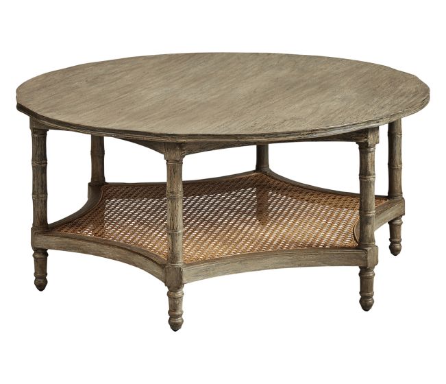 Round Cane Bottom Coffee Table