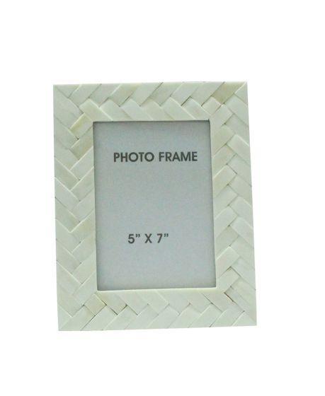 5” x7” White Criss-Cross Frame