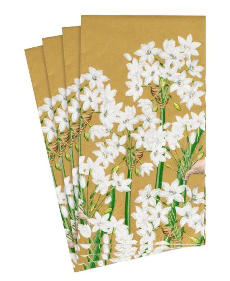 Paperwhites in Gold Guest Towel