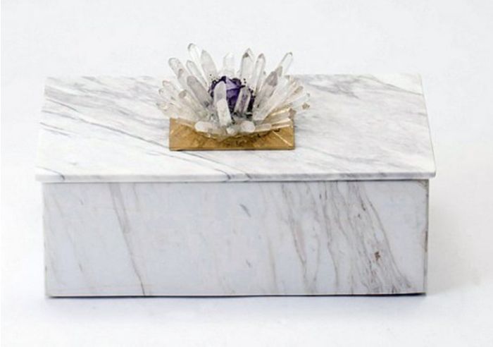 Small Marble Box with Flower