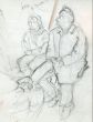 People on Train Sketch