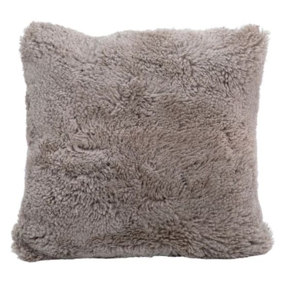 22x22 Cream Sheep Fur Pillow