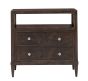 Brown 2 Drawer Bedside Chest