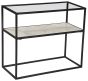 Iron/Glass/Marble Side Table