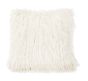 White Mongolian Fur Pillow