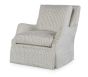 Silver Skirted Swivel Chair