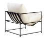 Iron Frame White Accent Chair