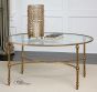 Iron & Glass Oval Coffee Table
