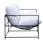 Off White & Black Two Seat Sofa