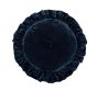 Blue Ruffled Velvet Pillow