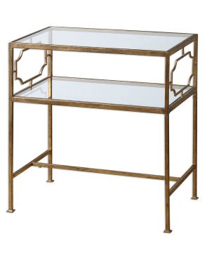 Iron & Glass Side Table