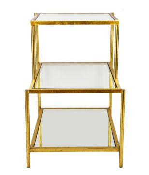 Gold and Glass 3 Step Table