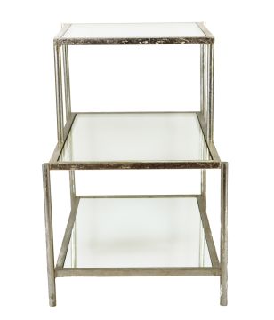 Silver Three Step Side Table