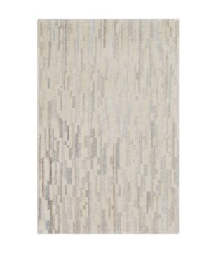 Ivory & Taupe 5'x7'6" Wool Rug